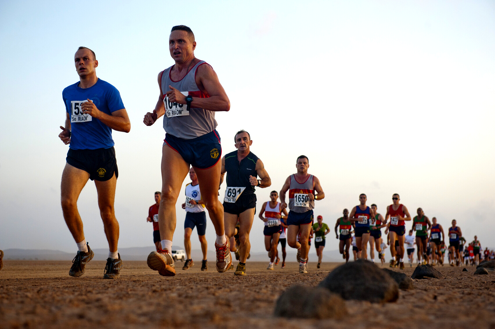 Group of Runners in the Morning